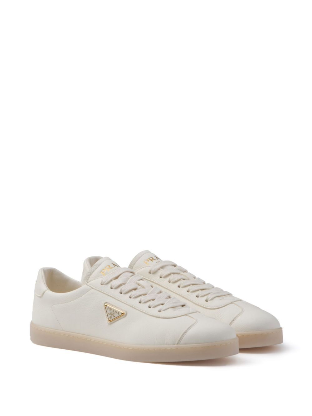 PRADA Lane Leather Sneakers with 2.5 cm Sole