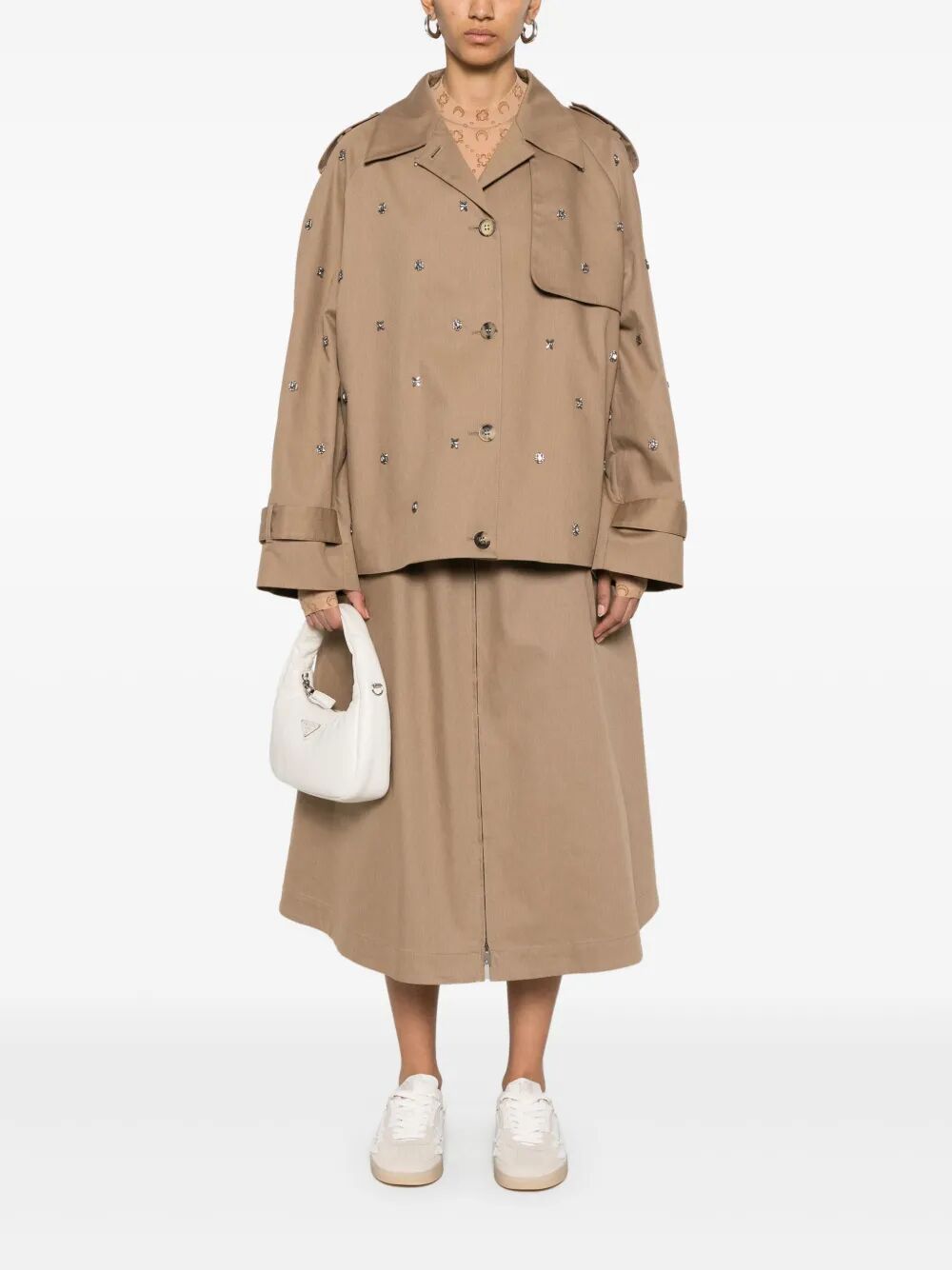 GOLDEN GOOSE Embellished Oversized Short Trench Jacket