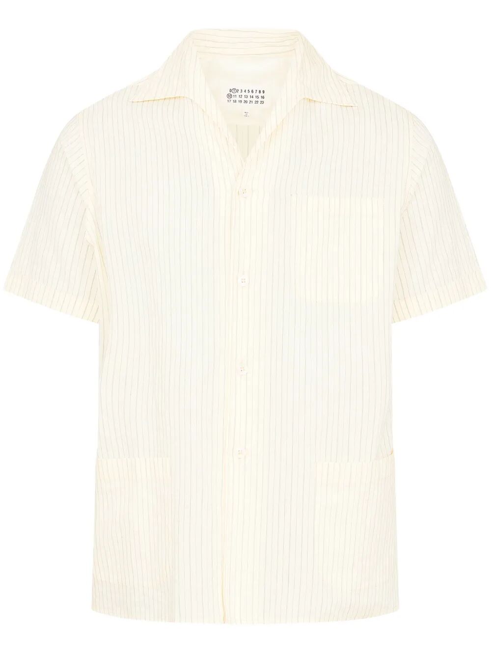 MAISON MARTIN MARGIELA Short-Sleeved Striped Cotton Shirt for Women