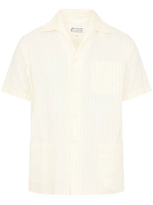 MAISON MARTIN MARGIELA Short-Sleeved Striped Cotton Shirt for Women