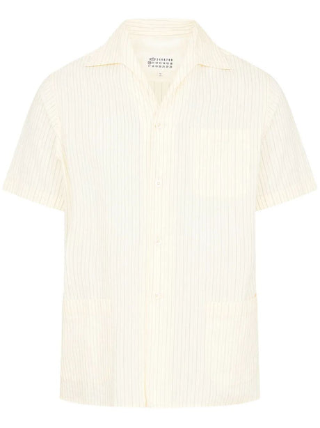 MAISON MARTIN MARGIELA Short-Sleeved Striped Cotton Shirt for Women