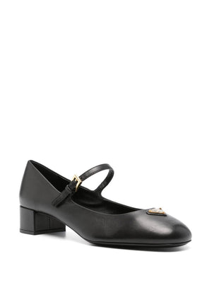 PRADA Nappa Leather Mini Mary Jane Pumps with 3.5 cm Heel