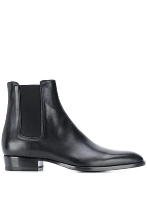 SAINT LAURENT PARIS Women's Leather Wyatt 30 Chelsea Boot