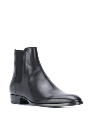 SAINT LAURENT PARIS Women's Leather Wyatt 30 Chelsea Boot