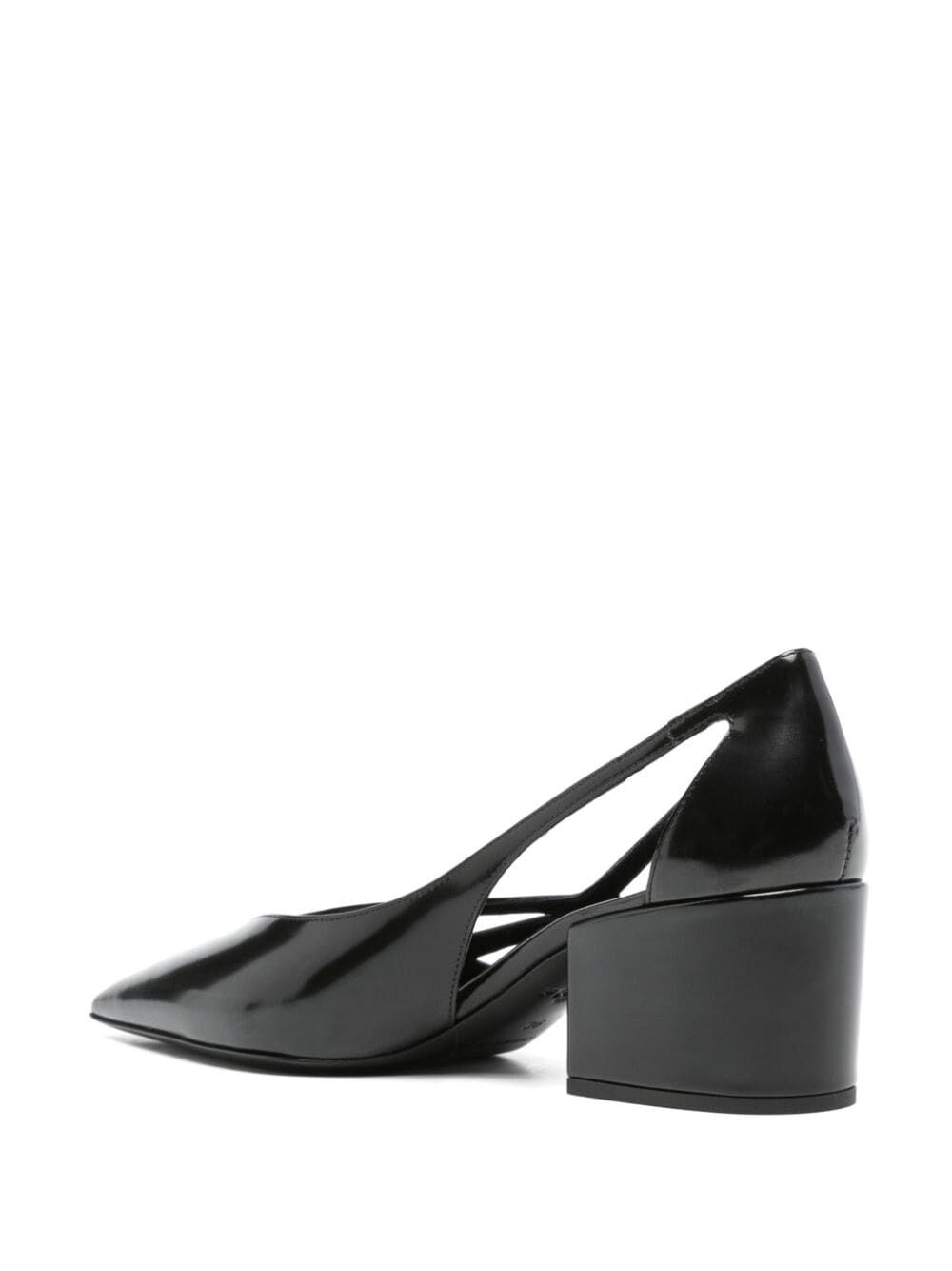 PRADA Brushed Leather Cut-Out Pumps - 5.5 cm Heel