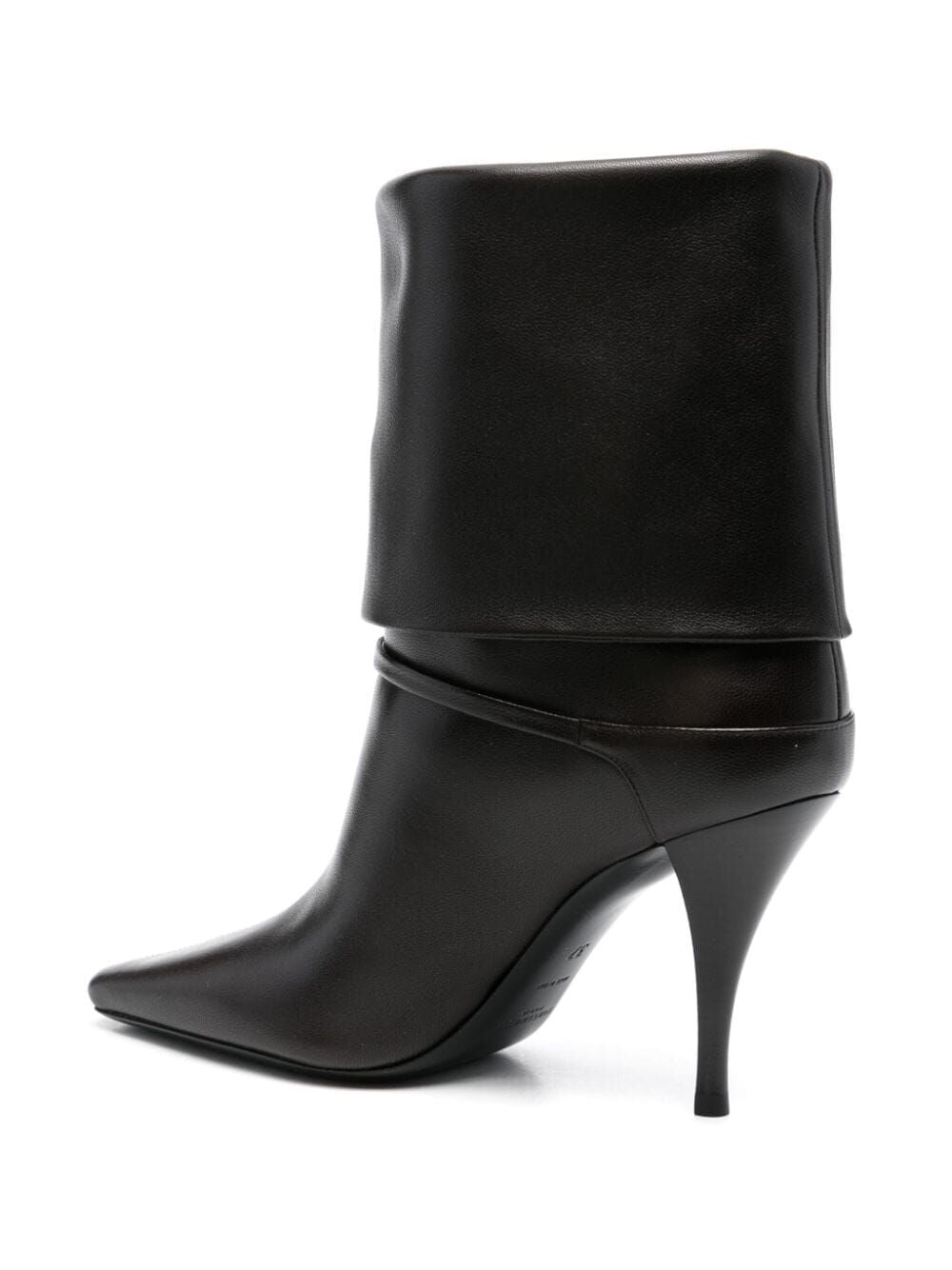 SAINT LAURENT PARIS Nappa Leather Ankle Boots with 9 cm Heel