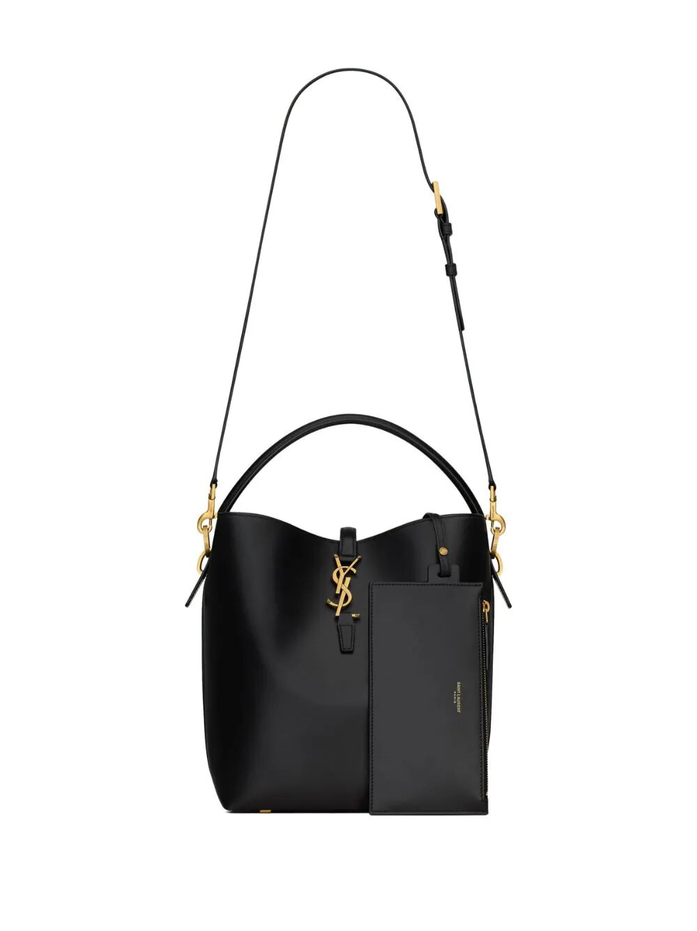 SAINT LAURENT PARIS Mini Shiny Leather Shoulder Bag