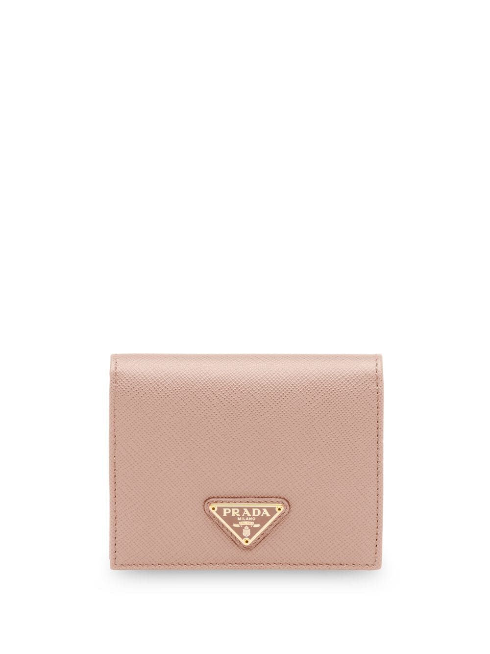 PRADA Mini Leather Wallet with Button Closure