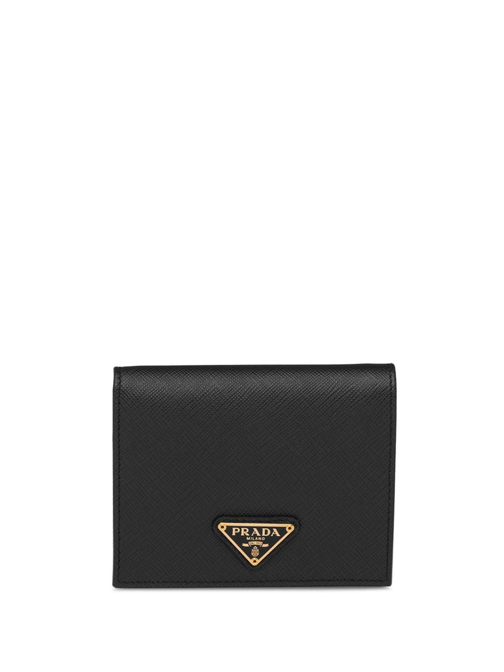 PRADA Mini Leather Wallet with Button Closure