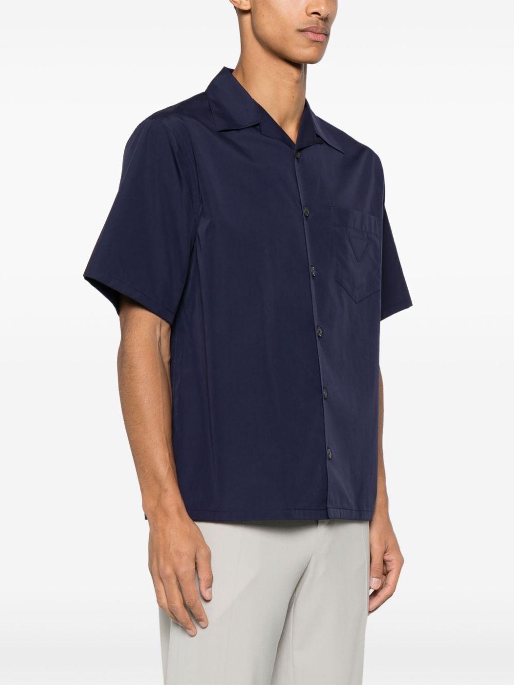 PRADA Boxy Fit Short Sleeved Cotton Shirt