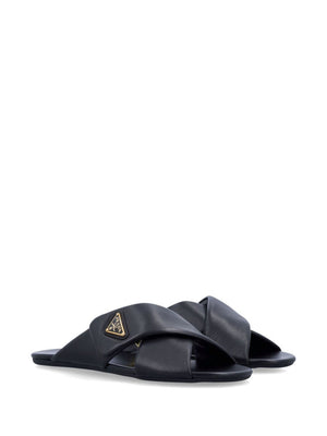 PRADA Stylish Leather Sliders for Men