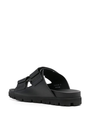 PRADA Leather Strap Sandals with 2.5 cm Heel for Women