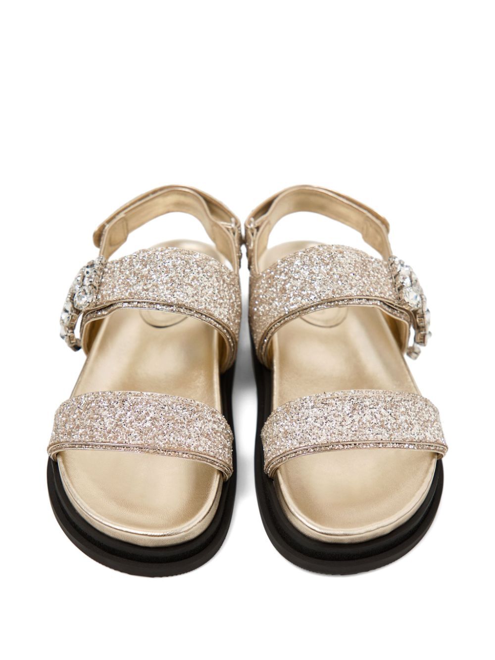 JIMMY CHOO Glittered Flat Sandals