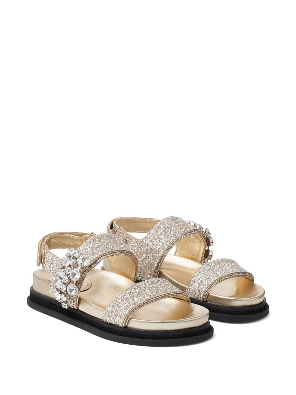 JIMMY CHOO Glittered Flat Sandals