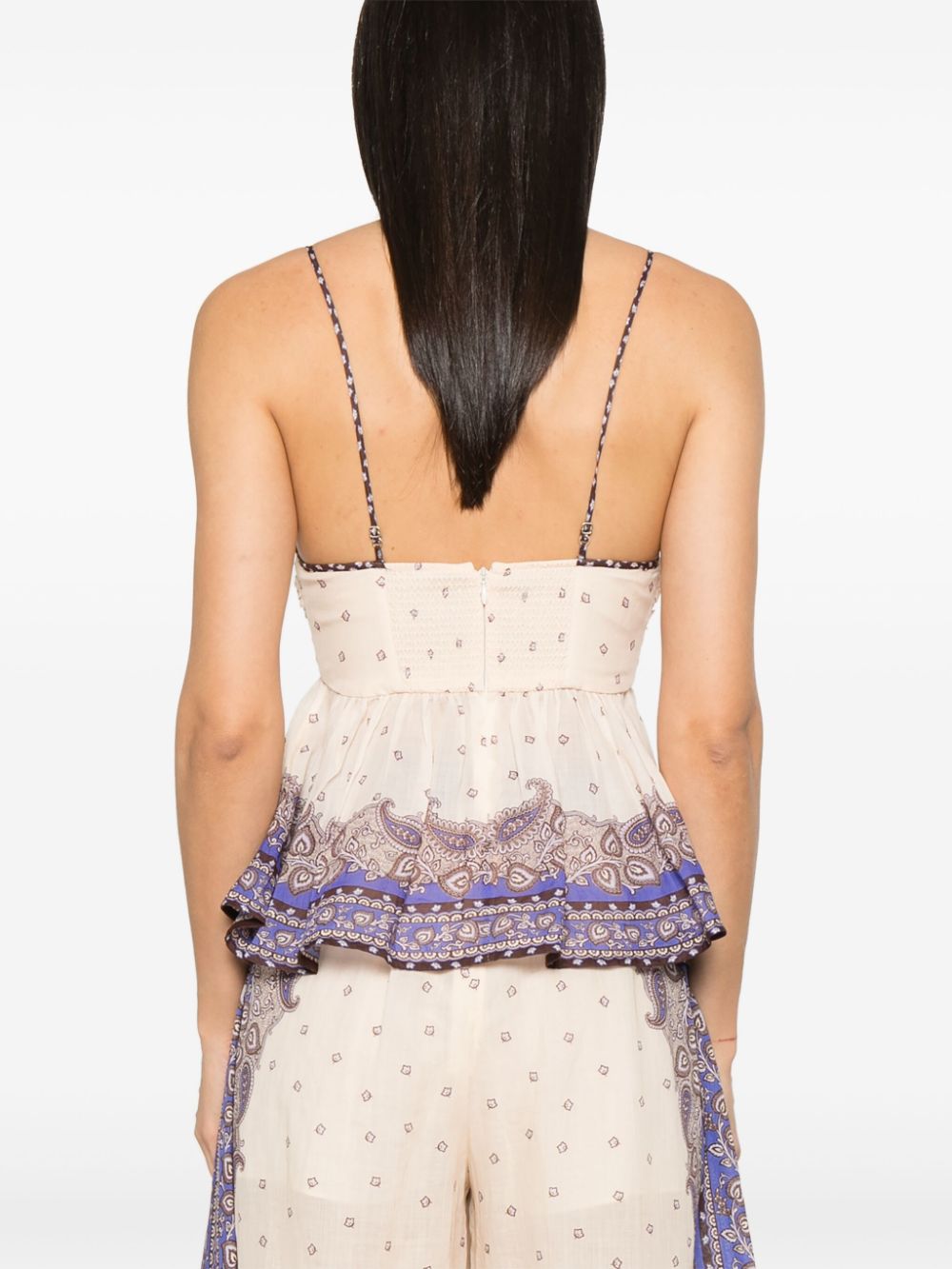 ZIMMERMANN Eco-Conscious V-Neck Printed Top