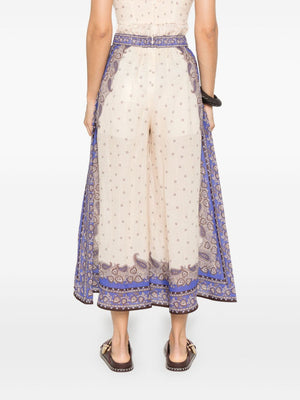 ZIMMERMANN Wide Leg Printed Trousers