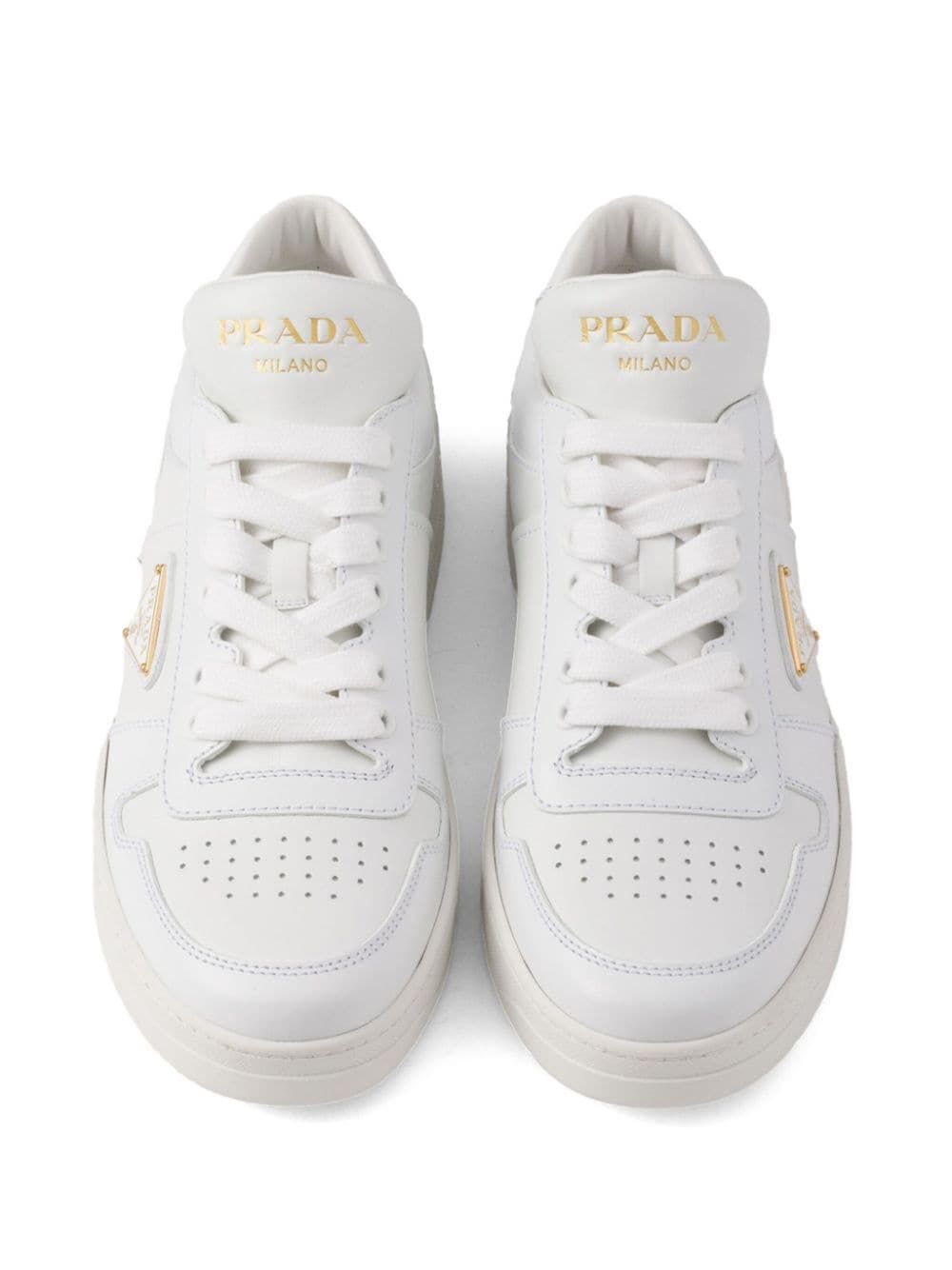 PRADA Downtown Calf Leather Sneakers for Men