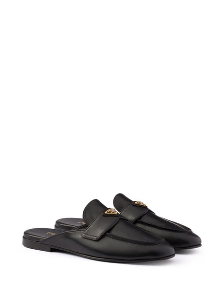 PRADA Leather Mini Flat Shoes