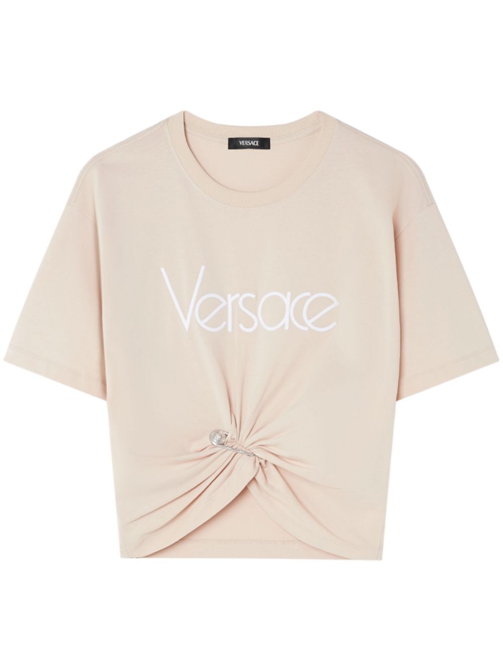 VERSACE Cropped Safety Pin T-Shirt for Men