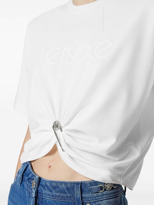 VERSACE Cropped Safety Pin T-Shirt for Men