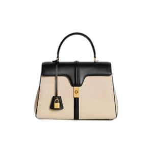 CELINE Stylish Black Top-Handle Handbag for Women