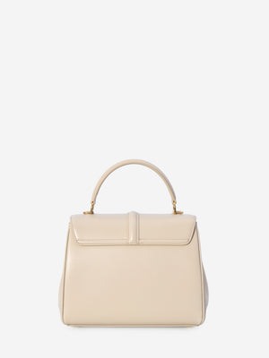 CELINE Mini Beige Satin Calfskin Handbag