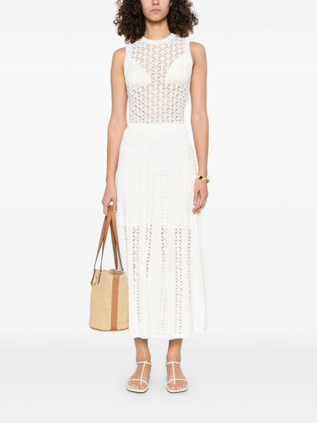 ZIMMERMANN Knit MIDI Skirt with Elasticated Waistband