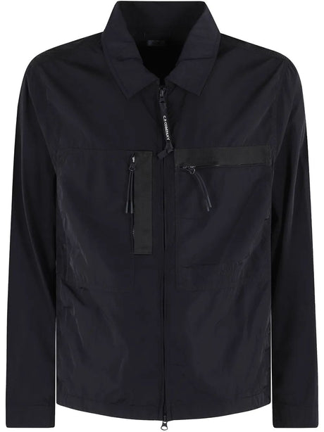 C.P.COMPANY Full Zip Logo Overshirt for Men - SS25 Collection