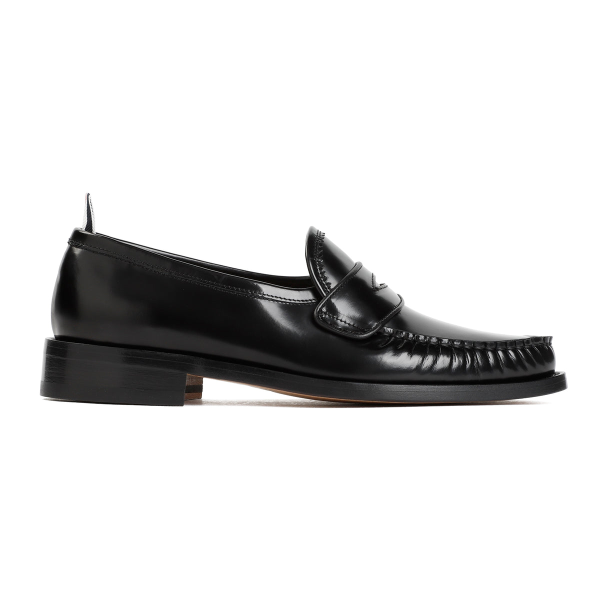 THOM BROWNE Pleated Varsity Loafers with 3cm Heel