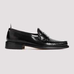 THOM BROWNE Pleated Varsity Loafers with 3cm Heel