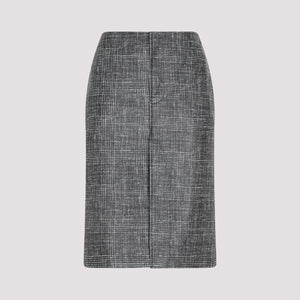 BOTTEGA VENETA Printed Midi Leather Skirt