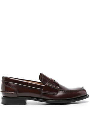 CHURCH`S Classic 100% Calf Leather Loafers for Men - 3 cm Heel