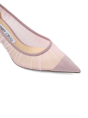 JIMMY CHOO Mini Glitter Tulle Pumps with 6.5 cm Heel