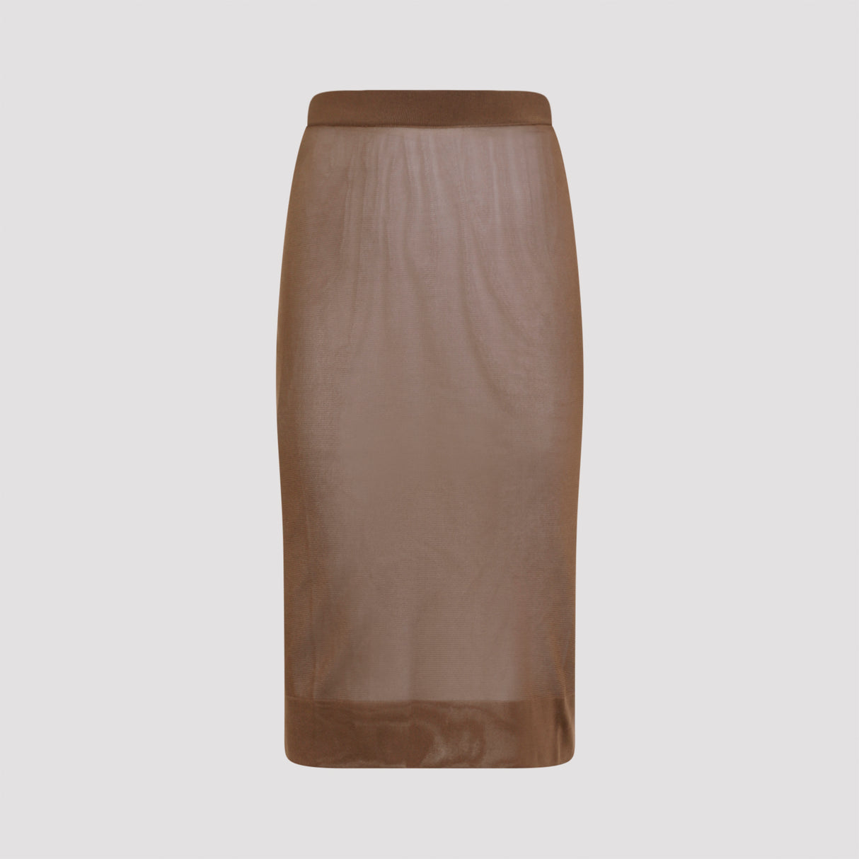 SAINT LAURENT Viscose Midi Skirt for Bold Elegance