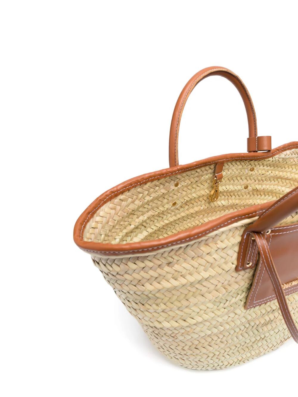 JACQUEMUS Palm Straw Tote Bag W 48 x H 26 cm