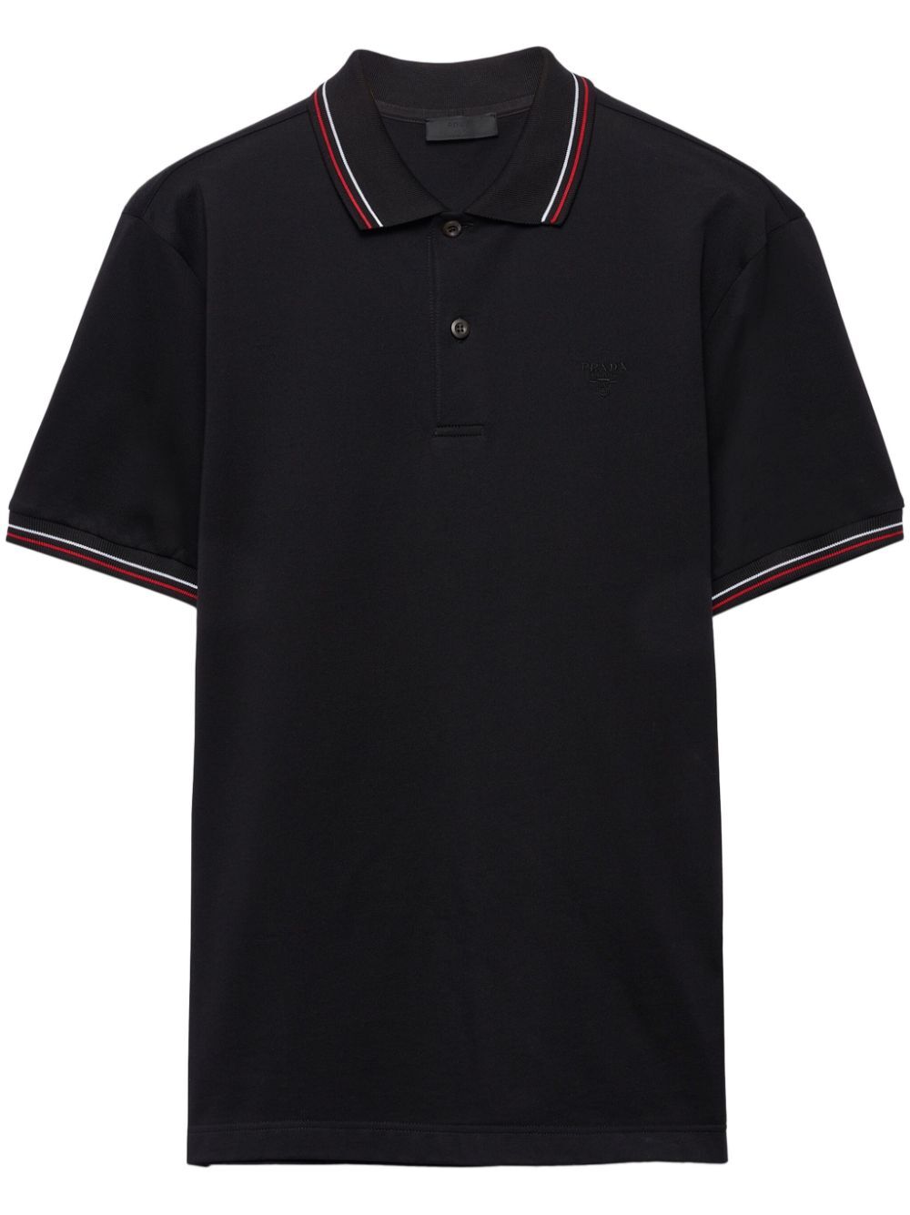 PRADA Slim Fit Cotton Piqué Polo Shirt for Women - SS25 Collection