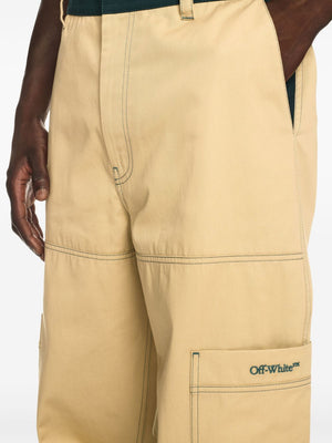 OFF-WHITE Contrasting Waistband Cargo Pants for Women