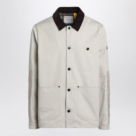 MONCLER GENIUS Men's Cotton Jacket with Ribbed Velvet Collar