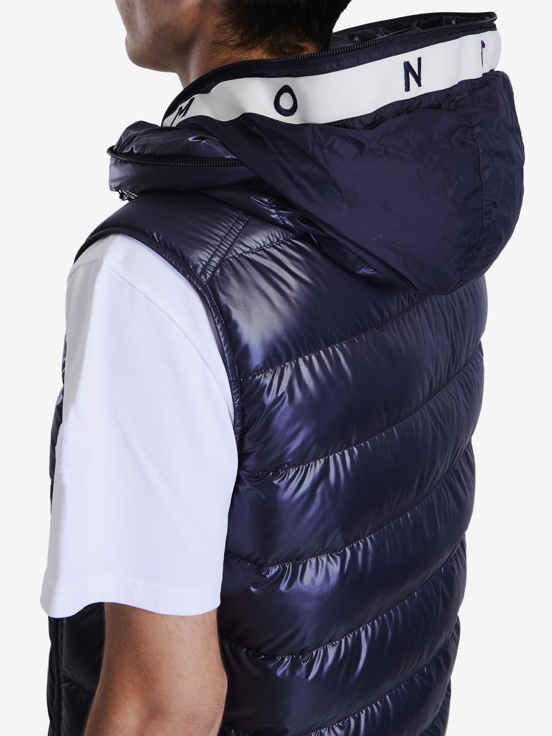 MONCLER Men's Regular Fit Down Vest with Adjustable Hood