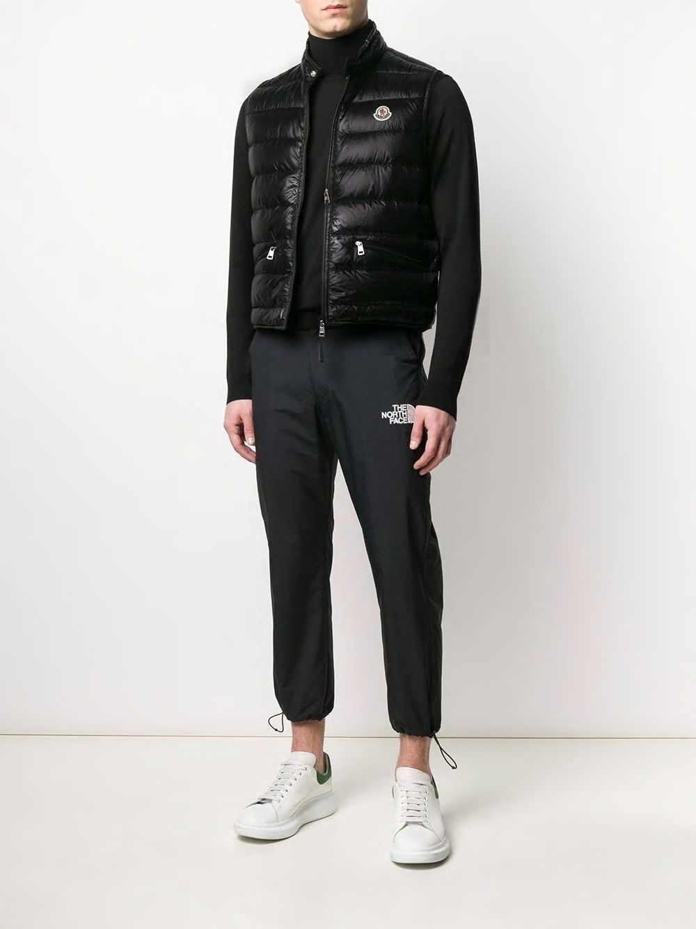 MONCLER Men's Black Glossy Down Vest for SS24