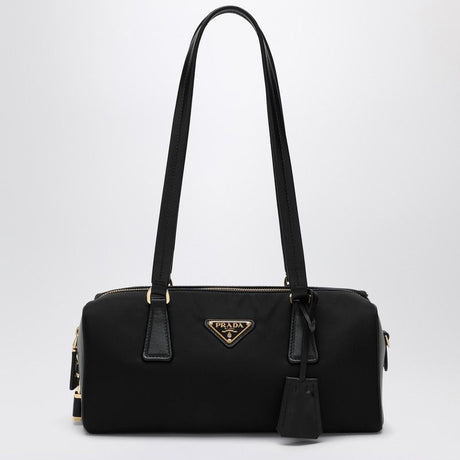 PRADA Medium Black Re-Nylon and Leather Top Case