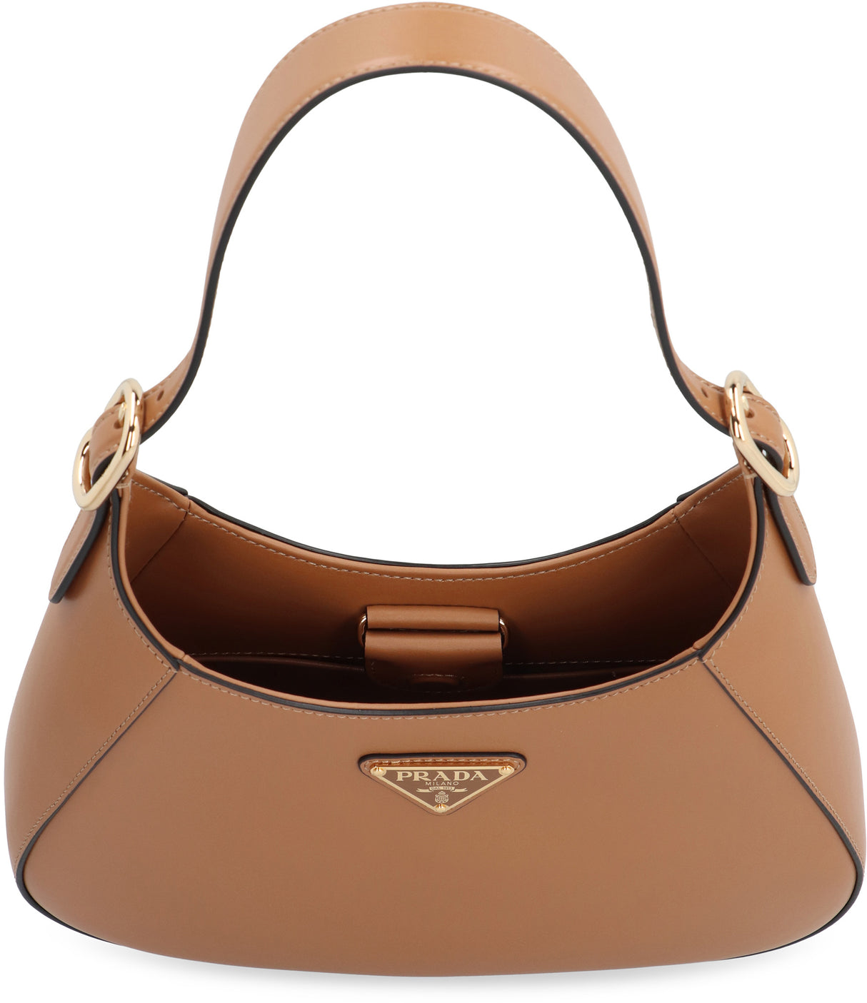 PRADA Leather Shoulder Handbag, 26 cm Width