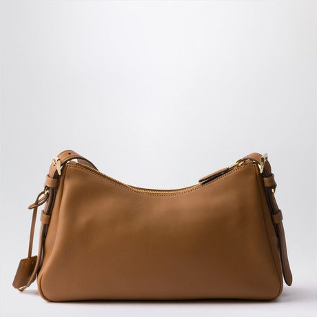 PRADA Medium Caramel Leather Shoulder Bag