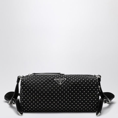 PRADA Mini Re-Nylon Shoulder Handbag with Studs