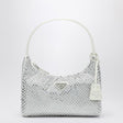 PRADA Mini Crystal-Embellished White Handbag