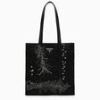 PRADA Medium Black Re-Nylon Shopping Handbag with Embroidery