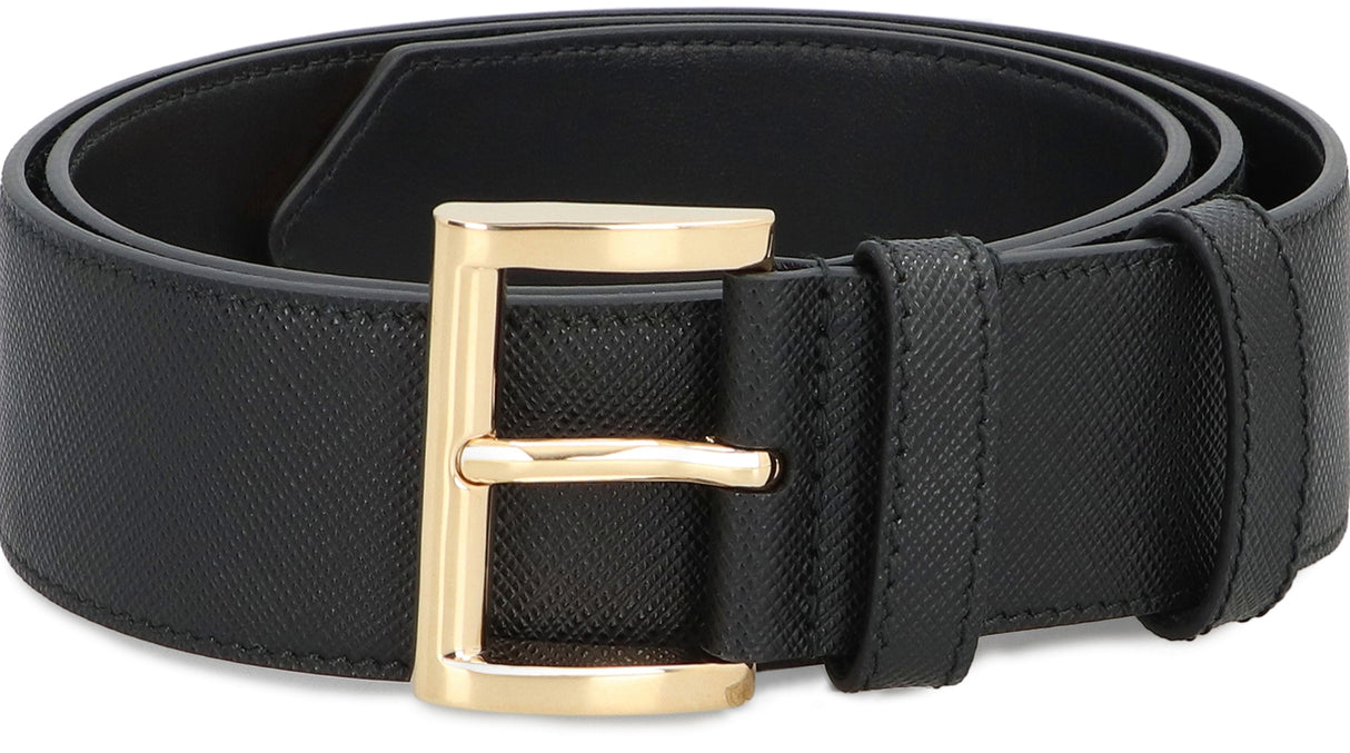 PRADA Elegant Leather Belt - Width: 3.5 cm