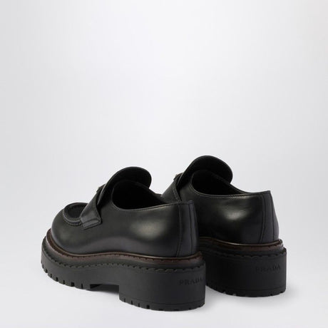 PRADA Brushed Leather Moccasin Loafers for Women