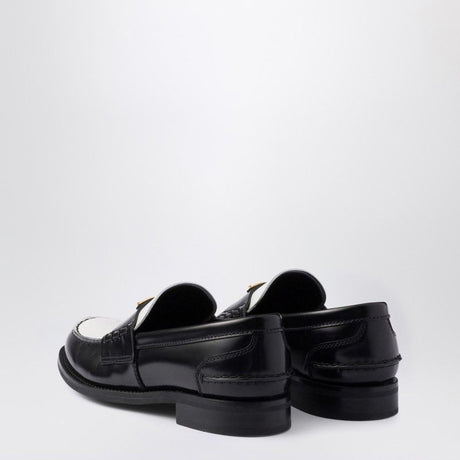 PRADA Two-Tone Brushed Leather Moccasins for Women