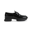 PRADA Elegant Leather Loafers with Square Toeline - 3 cm Sole Height